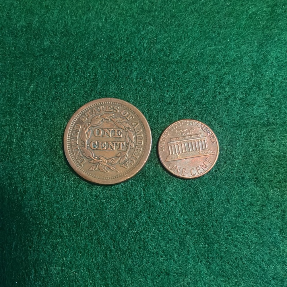🌟 Vintage Large Cent 🇺🇸 1852 U.S Braided Hair 1c Penny ($0.01)🌟